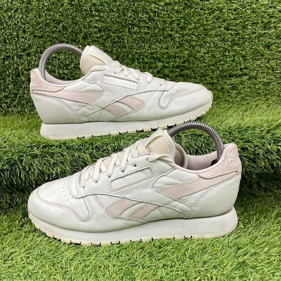 Shoes - Reebok x FACE Stockholm Classic Leather Spirit White Pink Trainers Size UK 5
